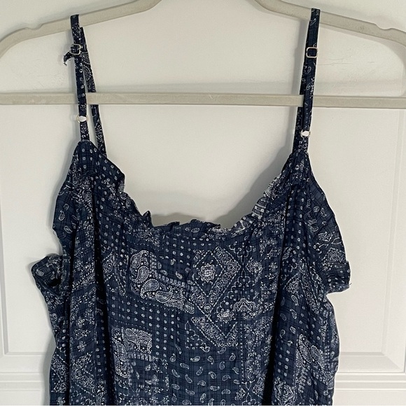 Natural Life Blue Bandana Print Spaghetti Strap Maxi Dress - 47231 - Picture 8 of 11